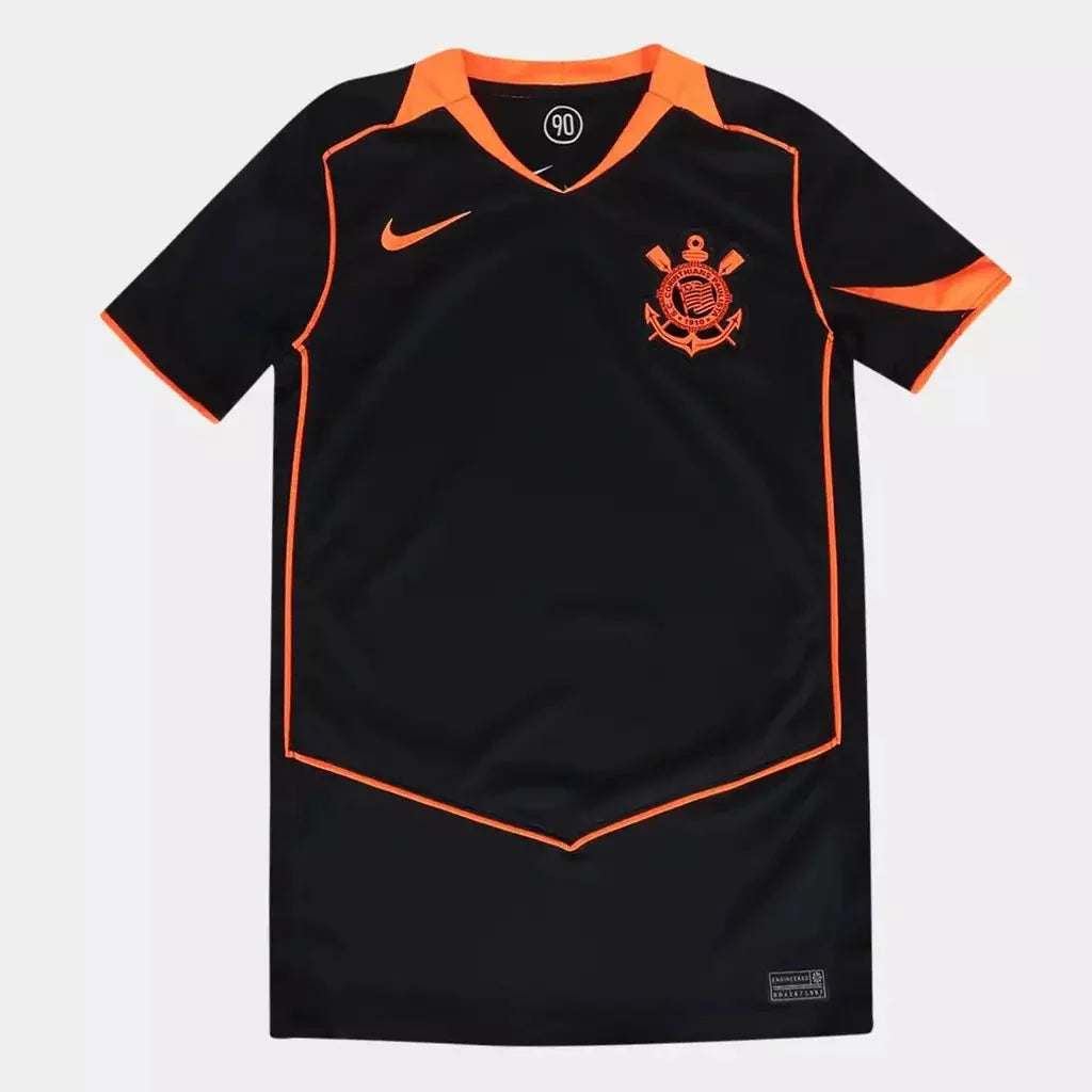 Kit Infantil Nike Total 90 Corinthians III 2025 Preto e Laranja